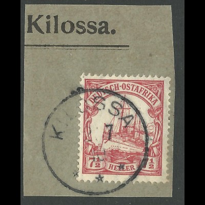 DOA 32, 7 1/2 H. auf Briefstück m. Stpl. KILOSSA. 