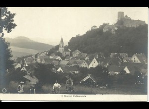 Bayern, Falkenstein m. Personen, 1912 gebr. Foto AK 