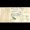 Schweiz 1972, Paketkarte m. Freistpl. v. Genf u. Schweden Formular + Portomarke